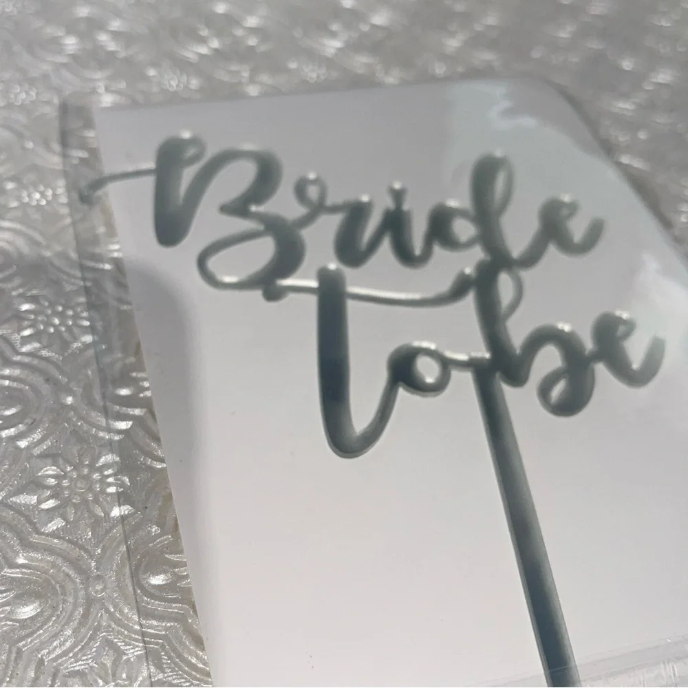 Bridal | Bridal Cake or Cup cake Topper - New Bride To Be Cake Topper | Topper